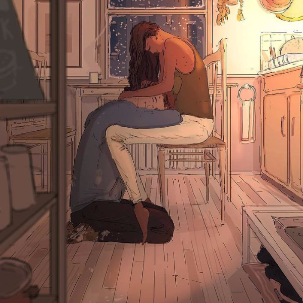 互相陪伴的美好！畫師創作「情人同居的日常生活」　令你懷念起與另一半的平凡幸福...