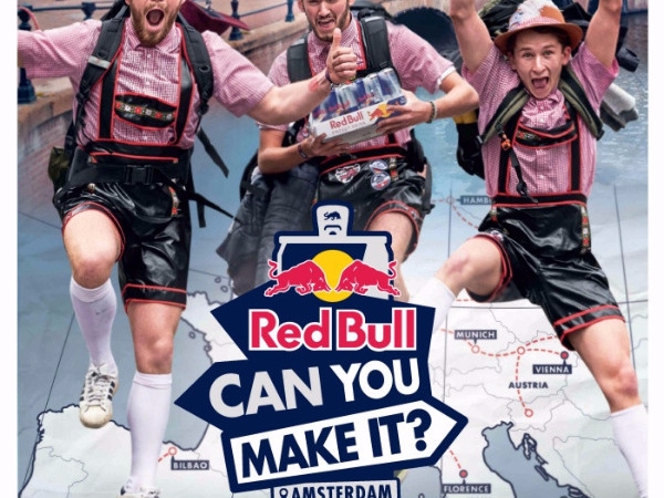 Red Bull Can You Make It?  號召全台大學生站出來！最狂挑戰7天零花費征服歐洲千里之旅 只要你瘋旅遊、愛冒險、夠創意 就能代表台灣PK 60多國大學生