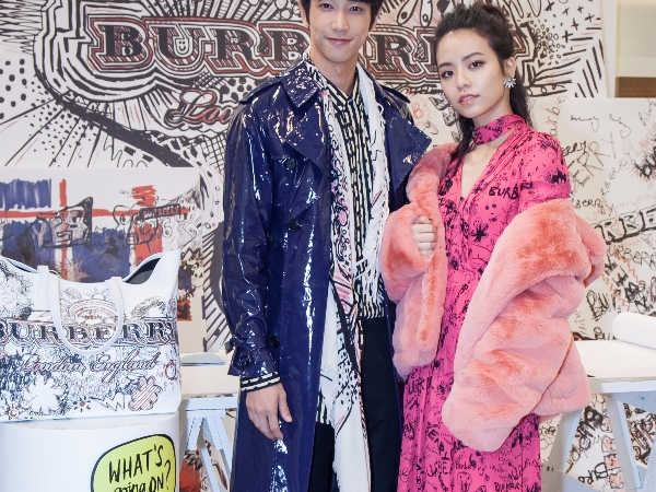 宋芸樺、劉以豪現身 BURBERRY 台北 101 旗艦店歡慶  THE DOODLE 系列上市