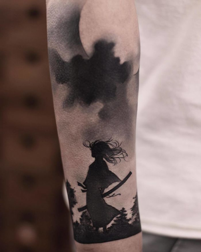 这一种中国风「水墨纹身」 潇洒又浪漫的意境令人神往!