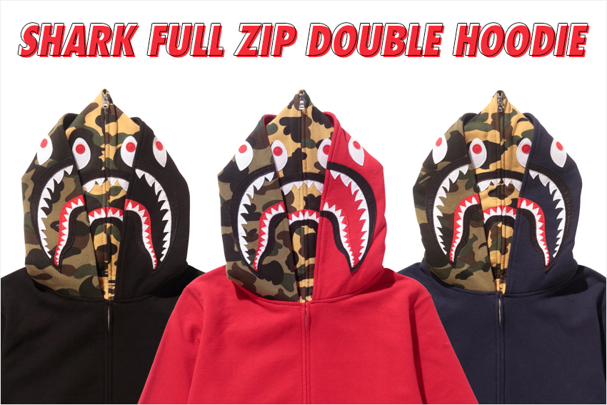 有好多兇神惡「鯊」!BAPE 推出全新 Double Shark Hoodie 系列!