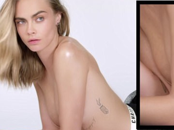Cara Delevingne 裸上身拍攝 Dior 美肌廣告 性感展現胸下刺青!