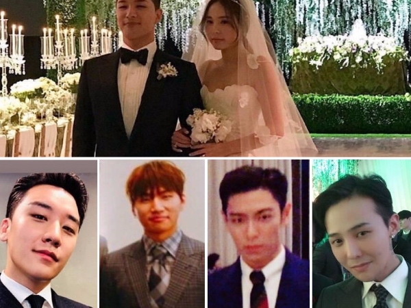 久違的同框!BIGBANG成員 TOP、GD、大聲「西裝筆挺」在太陽婚禮合體!