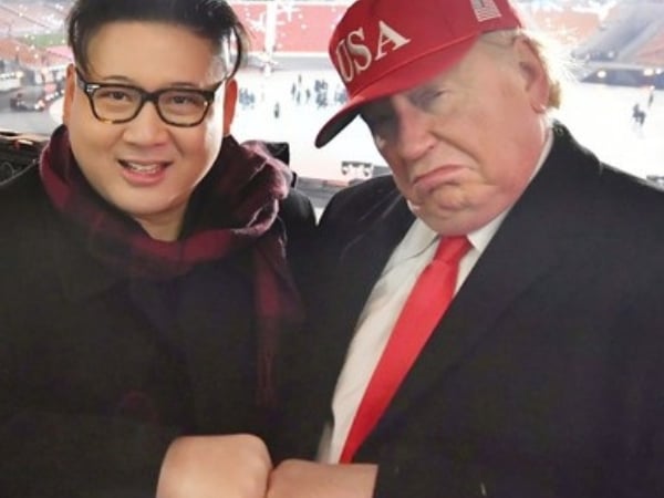 我們感情很好！山寨金正恩、川普現身平昌冬奧　相似度讓網友笑翻！