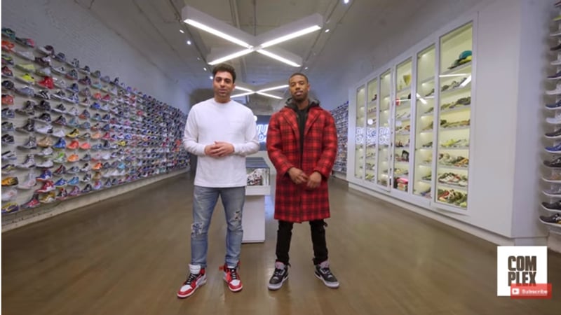 michael b jordan sneaker shopping