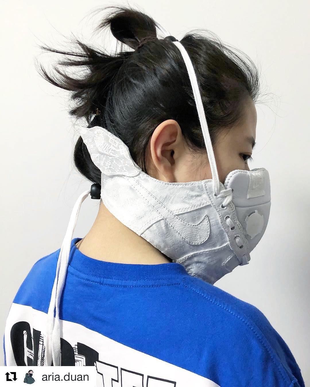 中國藝術家王志鈞最新力作！再度為陳冠希打造  CLOT x Nike Air Force 1 「白絲綢」球鞋口罩！