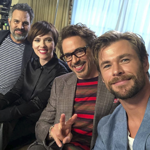 〔復仇者聯盟〕克里斯漢斯沃自拍，復仇者聯盟這四位英雄一同入鏡超可愛！