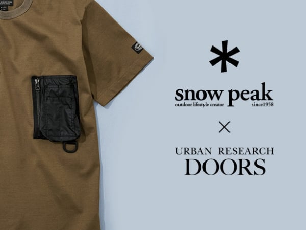 #日本同步販售 日本人氣露營品牌 Snow Peak 與 URBAN RESEARCH DOORS 推出別注 Pocket Tee