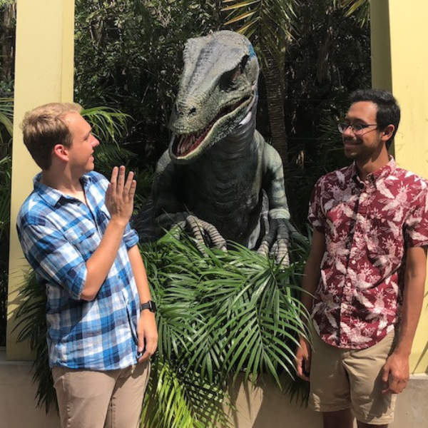 好想玩！侏羅紀世界「小藍」被引進環球影業樂園　張大嘴、貼臉頰合照超生動！