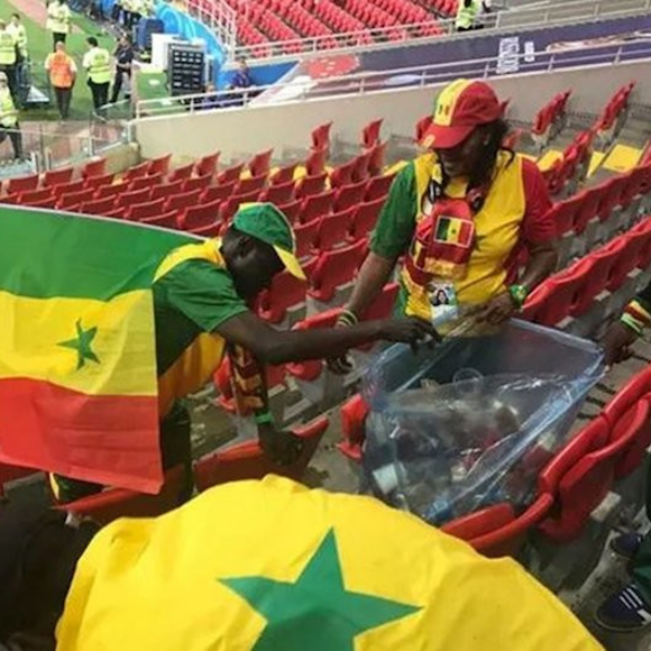〔2018世足賽〕世界盃塞內加爾球迷同樣自動自發，賽後整理現場垃圾！