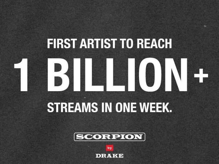 「神專」製造機！Drake 成為樂史上第一位發行首週就突破 10 億次串流點聽數的歌手！