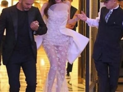 尺度爆表！潔西卡amfAR 仙裙「大走光」，網友：真是美麗的意外！