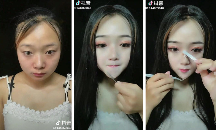 抖音內的美女不能相信!接近特殊化妝技巧讓外國人驚呆