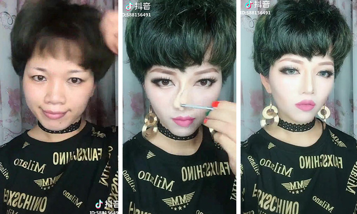 抖音內的美女不能相信!接近特殊化妝技巧讓外國人驚呆