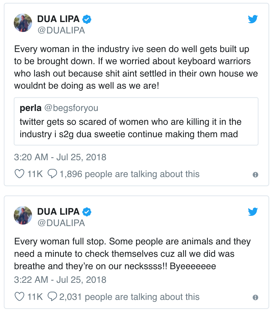 DUA LIPA 發文措辭不當!引發負面評論