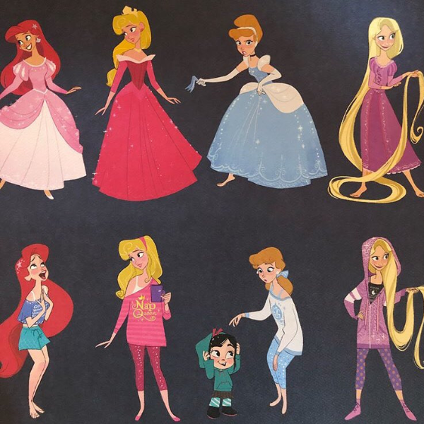 畫師繪出《無敵破壞王 2》迪士尼公主禮服和私服大對比　網友興奮：求出周邊！