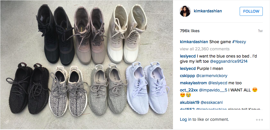 越來越高調,肯爺開心宣布全新 Yeezy boost 350 兩種配色整雙都有夜光加持!