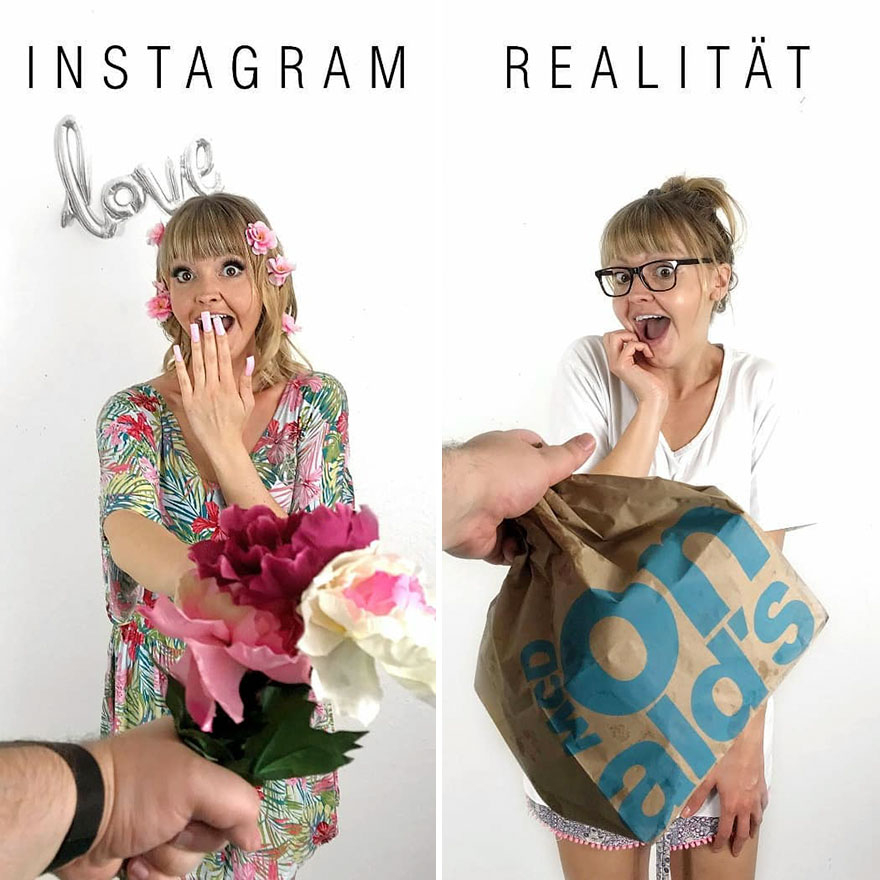 Instagram 炫耀照和現實生活大不相同 她的對比照讓許多網友讚「這才是寫實」!