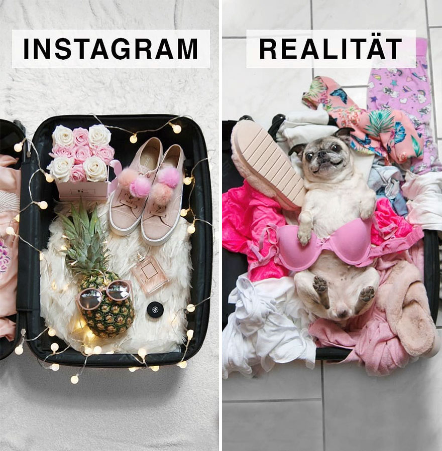 Instagram 炫耀照和現實生活大不相同 她的對比照讓許多網友讚「這才是寫實」!