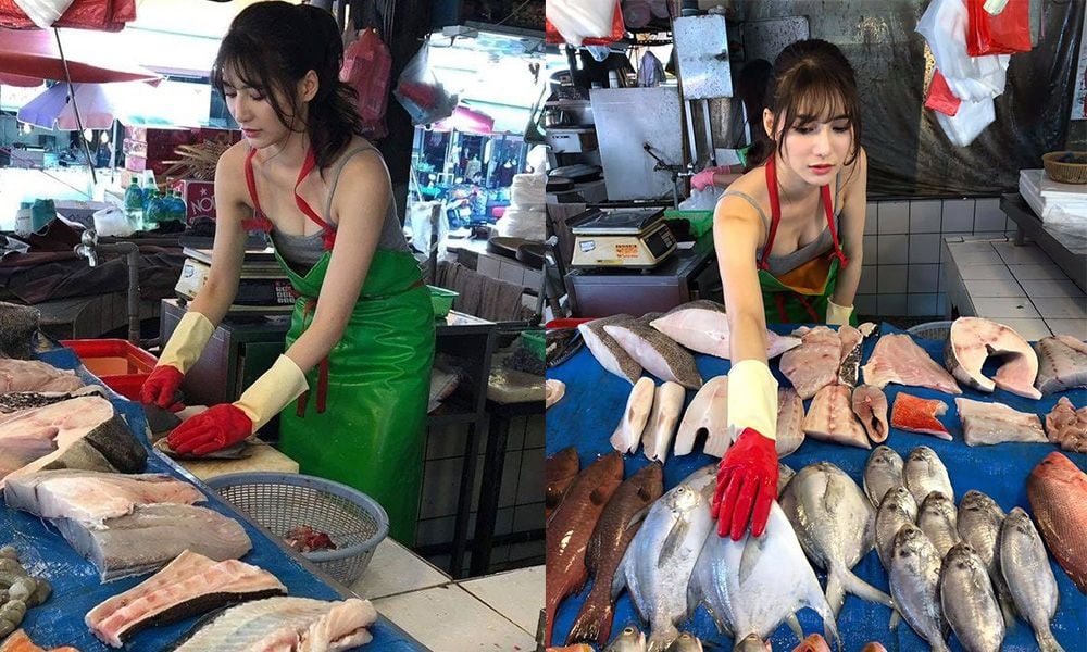 台灣街市低胸賣魚妹大起底！原來係知名KOL？