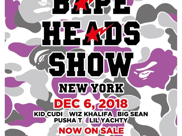 BAPE 25 週年請來 Kid Cudi、Wiz Khalifa、Big Sean 等饒舌歌手共同參與「BAPE HEADS SHOW」