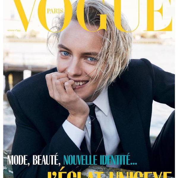 帥氣女模 Erika Linder 登上《Vogue》新封面　中性俊俏臉蛋神似年輕版李奧納多！