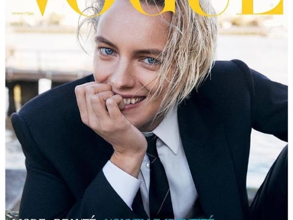 帥氣女模 Erika Linder 登上《Vogue》新封面　中性俊俏臉蛋神似年輕版李奧納多！