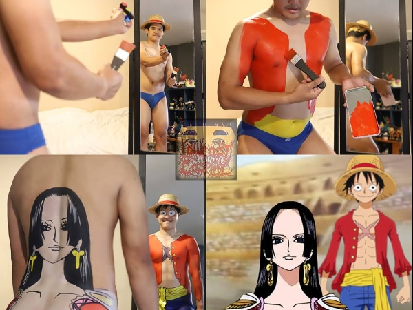 在家如何變身《航海王》蛇姬？「低成本 Cosplay」小哥爆笑角色扮演　讓網友跪著看：你太神了！