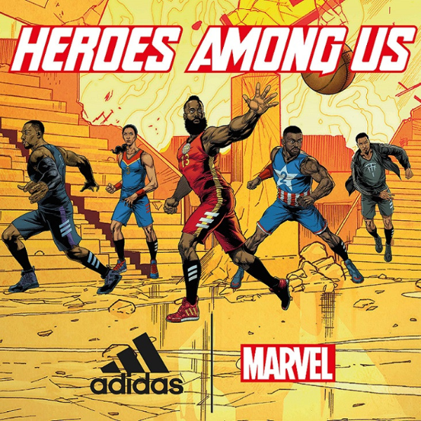 英雄們也要上場打球啦！adidas 推出 Heroes Among Us 聯名戰靴 超夯球星共組「復仇者聯盟」橫掃球場