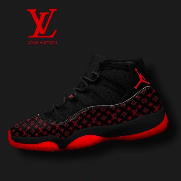 滿版 Logo、黑紅配色！這雙「LV x Air Jordan 11」會不會太夢幻了？