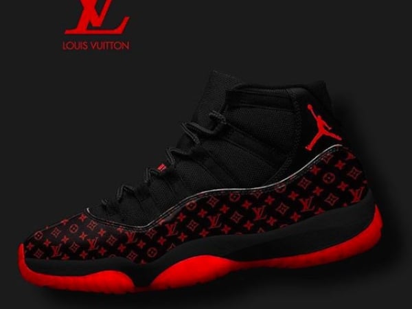 滿版 Logo、黑紅配色！這雙「LV x Air Jordan 11」會不會太夢幻了？