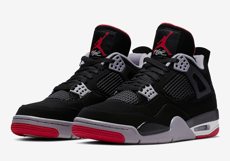 jordan 4 black red white