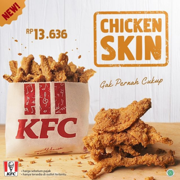 雞皮派站出來！印尼肯德基推出新品「只有皮的炸雞」　國外網友狂讚：太便宜了超想買來吃！