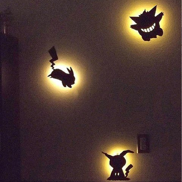 暗夜的皮卡丘影子！精靈寶可夢造型「房間夜燈」　讓你的臥室充滿了童年夢想！