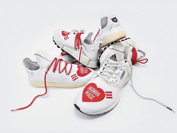 Pharrell 與 NIGO 攜手打造三款HUMAN MADE x adidas Hu 聯名鞋款 正中潮人的紅心