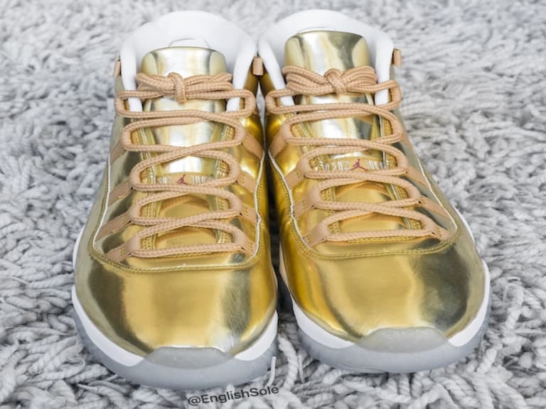 全球限量 10 雙!Drake x Jordan 聯名「土豪金 AJ11」 諜照曝光!辣個細節光看圖就雞皮疙瘩⋯