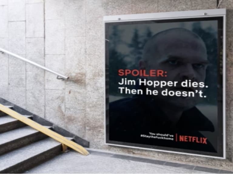太幽默！構想用 Netflix 劇透廣告防止民眾外出，直接被暴雷《怪奇物語》、《屍戰朝鮮》劇情！
