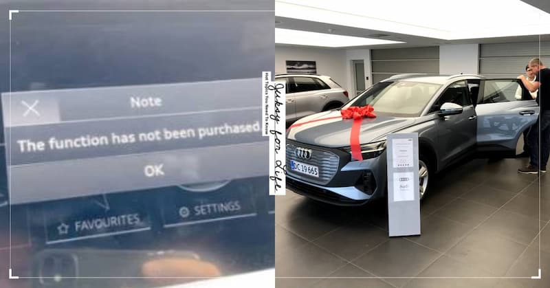 丹麥奧迪車主買了新車後，發現按下車內按鍵跑出「此功能尚未購買」讓他大感不滿！