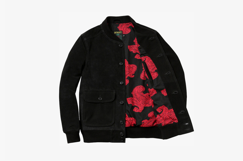紐約兩大品牌聯合 Supreme x Schott 2014春夏系列外套